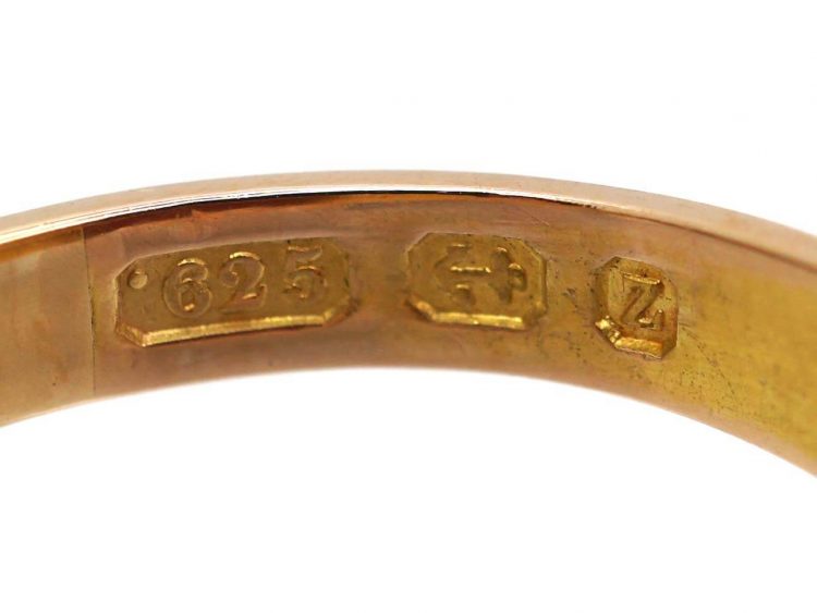 Art Deco 15ct Gold & Carnelian Signet Ring with Intaglio of a Lion with Sword & Scales