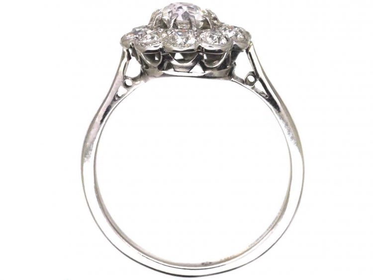 Edwardian Platinum & Diamond Daisy Cluster Ring