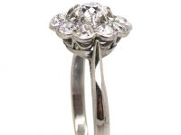 Edwardian Platinum & Diamond Daisy Cluster Ring