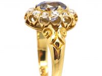 Victorian 18ct Gold Cluster Ring set with a Sapphire & Diamonds
