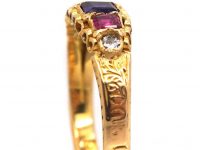 Victorian 15ct Gold Ring with Gemstones that Spell Regard