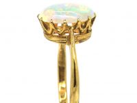Edwardian 18ct Gold, Opal Solitaire Ring