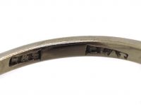 Art Deco 18ct White Gold & Platinum, Black Opal & Diamond Ring