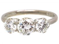 18ct White Gold Three Stone Diamond Ring