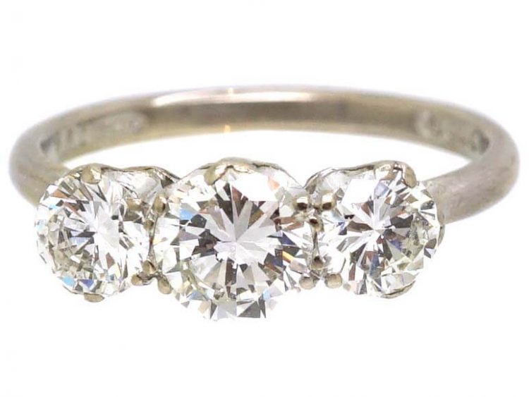 18ct White Gold Three Stone Diamond Ring