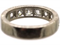 Art Deco 18ct White Gold Half Eternity Ring set with Diamonds