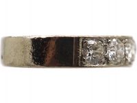 Art Deco 18ct White Gold Half Eternity Ring set with Diamonds