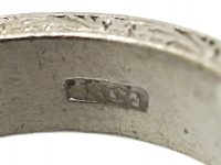 Art Deco 18ct White Gold Half Eternity Ring set with Diamonds