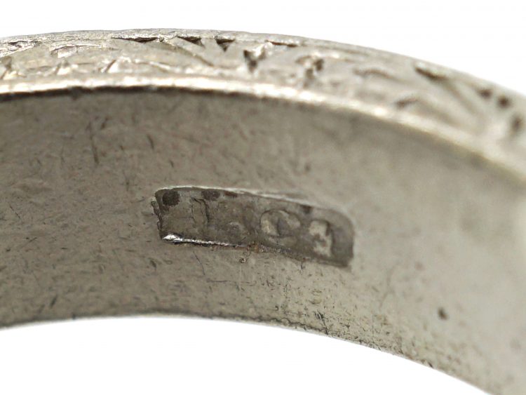 Art Deco 18ct White Gold Half Eternity Ring set with Diamonds
