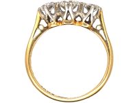Mid-Century 18ct Gold & Platinum, Three Stone Diamond Ring