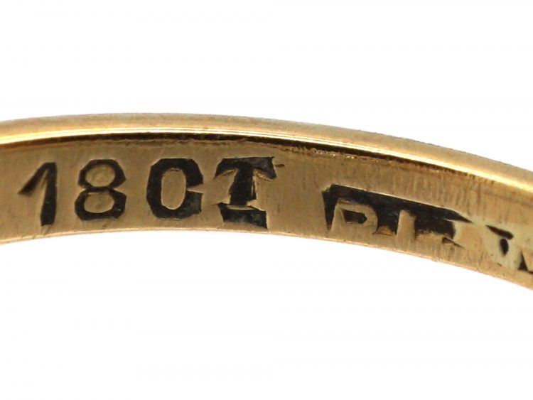 Mid-Century 18ct Gold & Platinum, Three Stone Diamond Ring