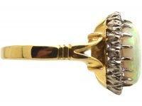18ct Gold, Opal & Diamond Ring