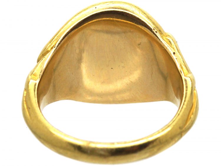 Victorian 18ct Gold Signet Ring with Intaglio of a Griffin