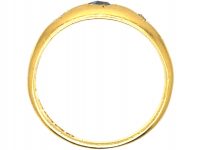 Victorian 18ct Gold Gypsy Ring set with a Sapphire & Diamonds