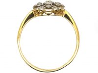 Edwardian 18ct Gold & Platinum, Pierced Diamond Cluster Ring