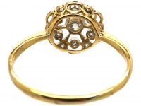 Edwardian 18ct Gold & Platinum, Pierced Diamond Cluster Ring