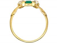 Early Victorian 18ct Gold, Emerald & Diamond Ring