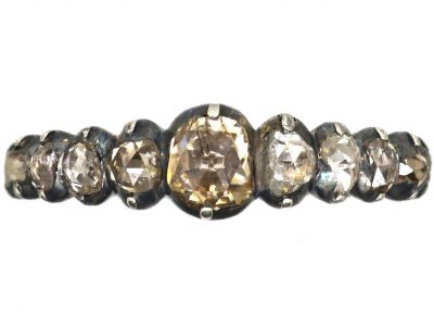 French Early 19th Century Ring set with Graduated Rose Diamonds