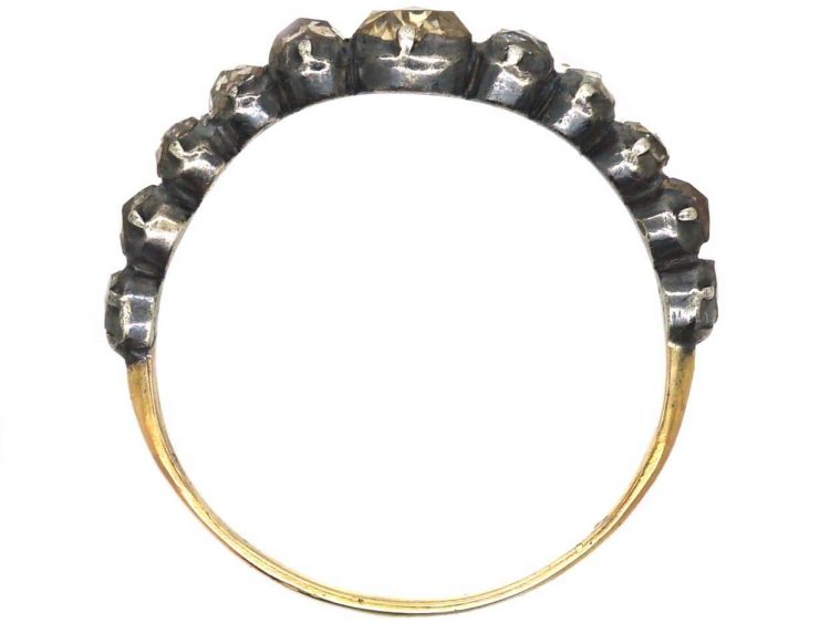 French Early 19th Century Ring set with Graduated Rose Diamonds