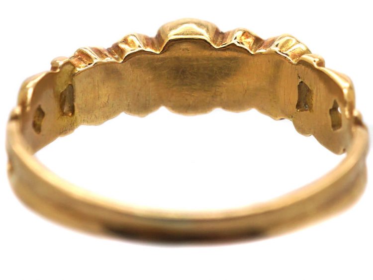 Regency 15ct Gold Ring set with Emeralds & Diamonds