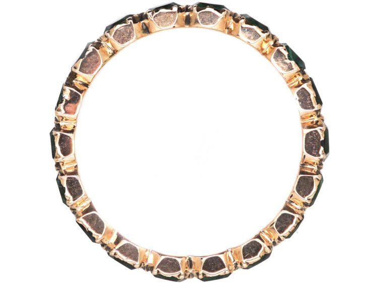Georgian Gold & Green Paste Eternity Ring