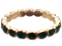 Georgian Gold & Green Paste Eternity Ring