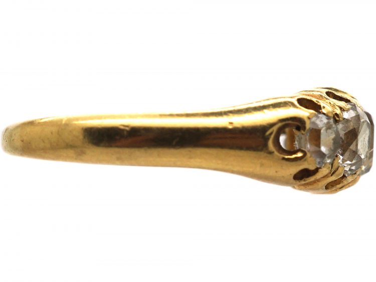 Victorian 18ct Gold Old Mine Cut Diamond Five Stone Ring