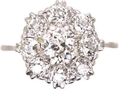 18ct White Gold, Diamond Cluster Ring