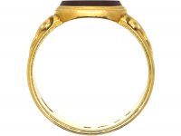 Victorian 18ct Gold Signet Ring set with a Plain Carnelian