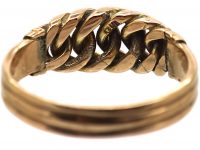 Victorian 9ct Gold Curb Link Ring