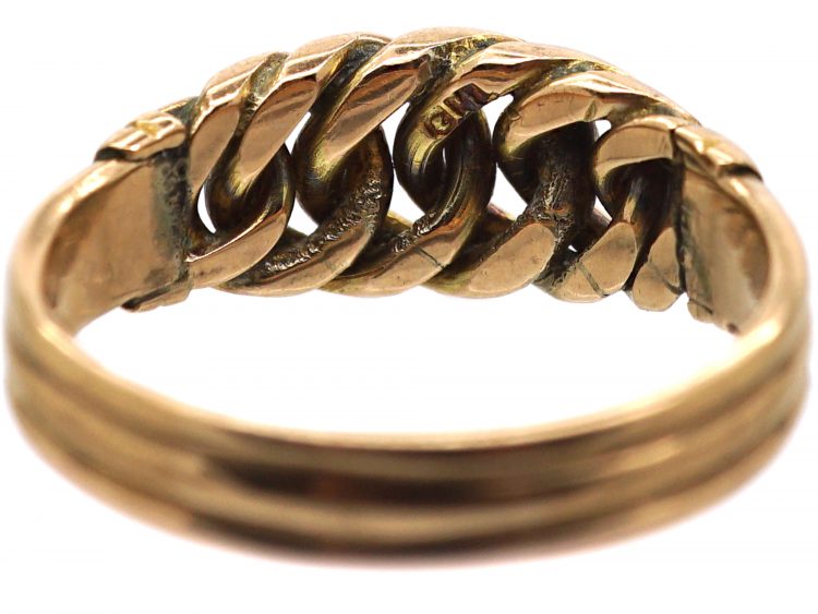Victorian 9ct Gold Curb Link Ring