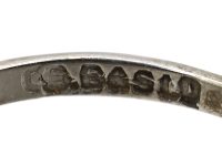 Early 20th Century 18ct White Gold & Platinum, Diamond Crossover Ring