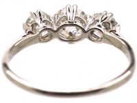 Early 20th Century Platinum, Three Stone Old European Cut Diamond Ring