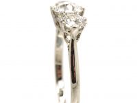 Early 20th Century Platinum, Three Stone Old European Cut Diamond Ring