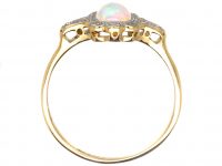 Edwardian 18ct Gold & Platinum, Opal & Diamond Ring