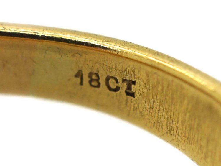 Victorian Three Stone Diamond Rub Over Set Ring