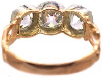 Georgian Three Stone Old Mine Cut Diamond Ring