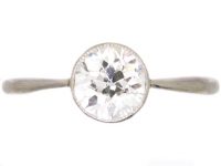 Art Deco Platinum & Old European Cut Diamond Solitaire Ring