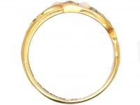 Victorian 18ct Gold, Opal & Diamond Twist Ring