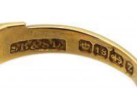 Victorian 18ct Gold, Opal & Diamond Twist Ring
