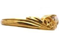 Victorian 18ct Gold, Opal & Diamond Twist Ring