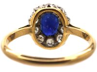 Early 20th Century, 18ct Gold & Platinum, Sapphire & Diamond Cluster Ring