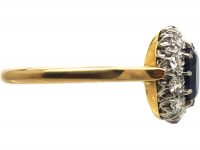 Early 20th Century, 18ct Gold & Platinum, Sapphire & Diamond Cluster Ring