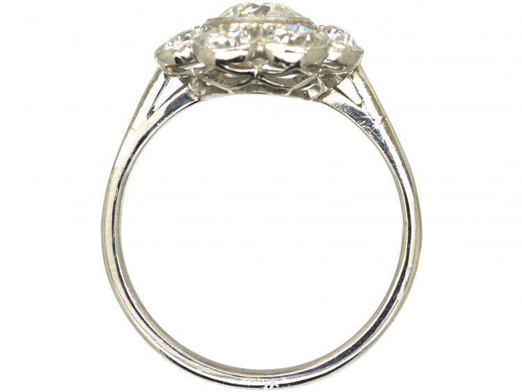 Early 20th Century Platinum, Diamond Daisy Cluster Ring