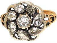 Georgian Gold & Silver, Diamond Set Flower Ring