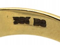 Mid 20th Century 14ct Gold Signet Ring set with Lapis Lazuli with an Intaglio of a Crest