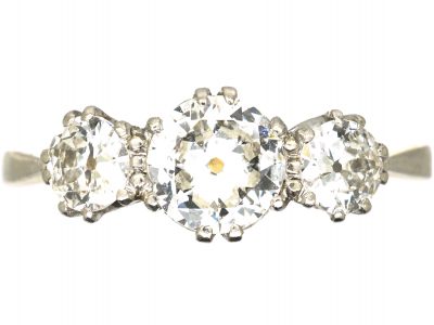 Edwardian 18ct Gold & Platinum,Three Stone Diamond Ring