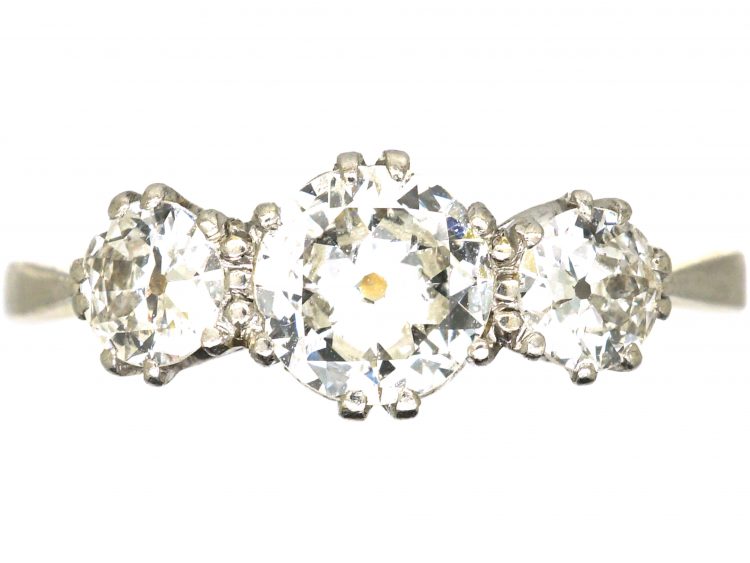 Edwardian 18ct Gold & Platinum,Three Stone Diamond Ring