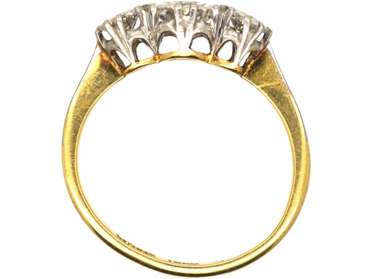 Edwardian 18ct Gold & Platinum,Three Stone Diamond Ring