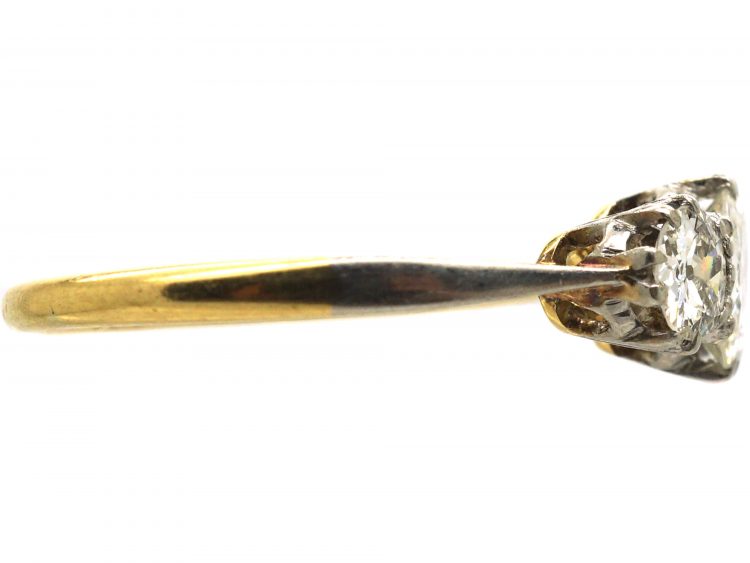 Edwardian 18ct Gold & Platinum,Three Stone Diamond Ring